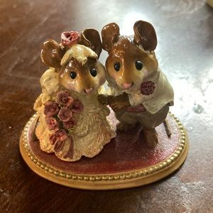 WEE FOREST FOLK || rare collectible mouse figure M-200 the wedding pair 1984
